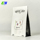 saco de café inferior liso alto do malote do papel de embalagem da barreira 250g com régua e válvula