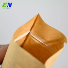 100% biodegradável nenhum saco de empacotamento conservado em estoque imprimindo do produto comestível do malote do papel de embalagem de Brown