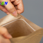 Biodegradável levante-se malotes do papel de embalagem de Brown da natureza do malote com janela e zíper