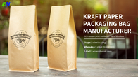 Empacotamento inferior liso do papel de embalagem do saco de papel de Kraft para o café Bean With Valve