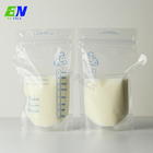 Saco resistente de alta temperatura plástico do leite materno com o zíper normal para o enchimento do leite líquido