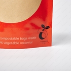 O malote Compostable personalizado 250g do produto comestível levanta-se o malote com janela