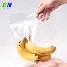 Sacos de embalagem de frutas e legumes de plástico transparente Eco Poly Sacos com orifícios de ventilação Sacos de zíper personalizados com impressão de logotipo