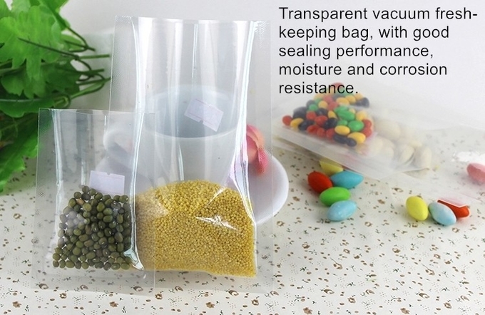 O armazenamento livre do vácuo de BPA ensaca o alimento feito sob encomenda gravou o saco transparente congelado inteiro 5 do selo de vácuo